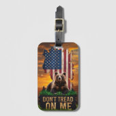 Étiquette À Bagage Sentinelle du coucher de soleil de l'ours américai (Devant Vertical)