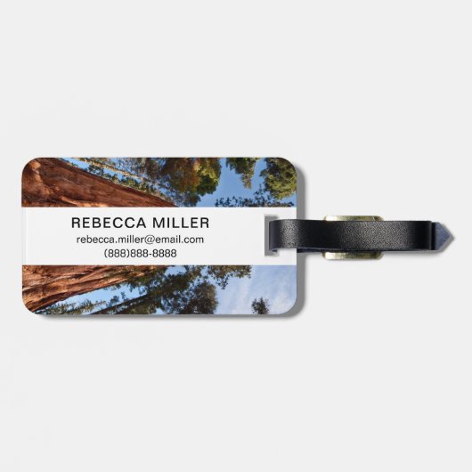 Étiquette À Bagage Séquoia géante (Dos horizontal)