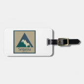 Étiquette À Bagage Sequoia National Park Rustic (Devant horizontal)