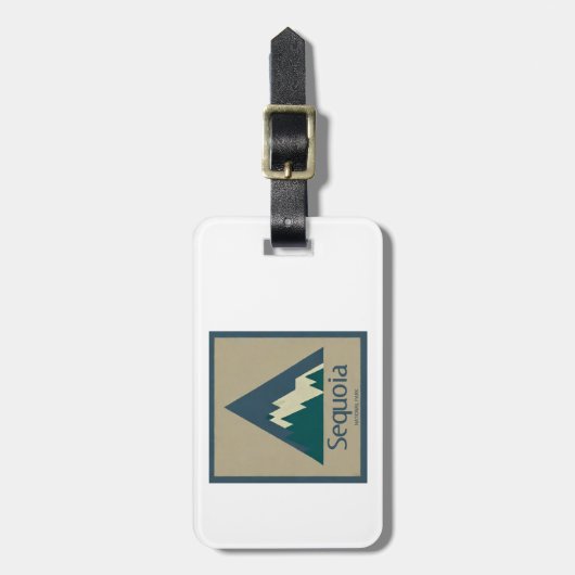 Étiquette À Bagage Sequoia National Park Rustic (Devant Vertical)