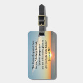 ÉTIQUETTE À BAGAGE SERENE JEREMIAH 29:11 SCELER (Devant Vertical)