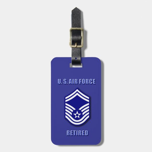 Étiquette À Bagage Sergent-major principal USAF (Devant Vertical)