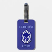 Étiquette À Bagage Sergent-major principal USAF (Dos Vertical)