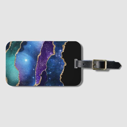 Étiquette À Bagage Série Galaxy Agate Design 13 (Devant Horizontal)