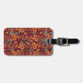 Étiquette À Bagage Serpent Luxe Motif - Le Lotus Blanc (Devant horizontal)