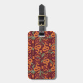 Étiquette À Bagage Serpent Luxe Motif - Le Lotus Blanc (Devant Vertical)