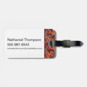 Étiquette À Bagage Serpent Luxe Motif - Le Lotus Blanc (Dos horizontal)