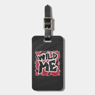Étiquette À Bagage Serpent Wild Me Black et Red Print