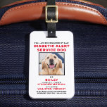Étiquette À Bagage Service d'alerte diabétique Chien Photo ID Badge<br><div class="desc">Chien de service d'alerte diabétique - Identifiez facilement votre chien comme chien de service actif, tout en gardant votre chien concentré et couper les distractions tout en travaillant avec l'un de ces badges d'identification de chien service k9. Bien qu'il ne soit pas obligatoire, un badge d'identification de chien aidant vous...</div>