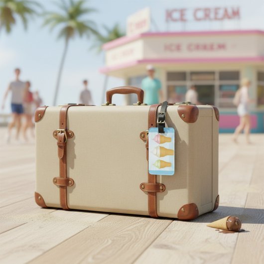 Étiquette À Bagage Servir Doux Crème de glace cônes amusant Dessert d