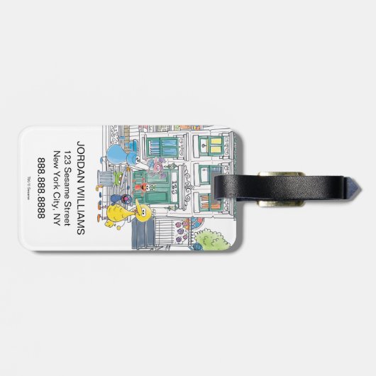 Étiquette À Bagage Sesame Pals Doodley Graphisme (Dos horizontal)