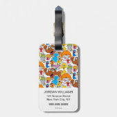 Étiquette À Bagage Sesame Street Pals Doodley Motif (Dos Vertical)
