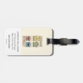 Étiquette À Bagage Sesame StreetVintage Caractère Comique (Dos horizontal)