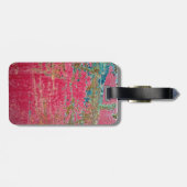 Étiquette À Bagage S'est levée la texture peinte en métal (Dos horizontal)