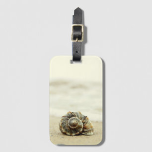 Étiquette À Bagage Seul coquillage sur la plage