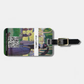 Étiquette À Bagage Seurat - Un dimanche à La Grande Jatte - Code QR (Devant horizontal)