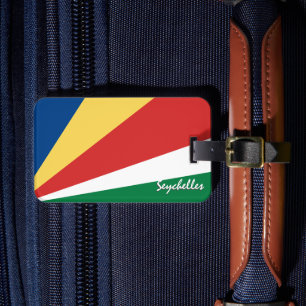 Étiquette À Bagage Seychelles Bagages Tags, Drapeau patriotique Seych