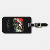 Étiquette À Bagage Shadybug et Noir glacé (Devant horizontal)