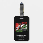 Étiquette À Bagage Shadybug et Noir glacé (Dos Vertical)