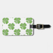 Étiquette À Bagage Shamrock de noeud celtique (Devant horizontal)