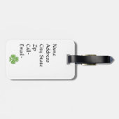 Étiquette À Bagage Shamrock de noeud celtique (Dos horizontal)