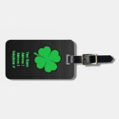 Étiquette À Bagage Shamrock élégant (Devant horizontal)