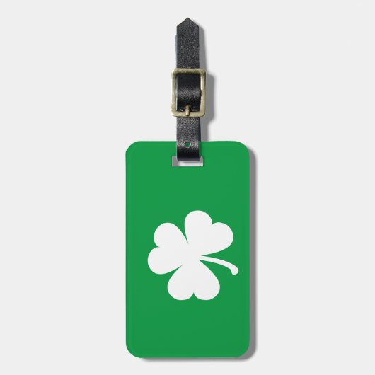 Étiquette À Bagage Shamrock irlandais sur mesure (Devant Vertical)
