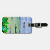 Étiquette À Bagage Shamrock monogramme (Devant horizontal)