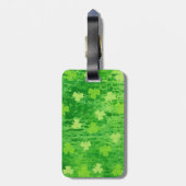 Étiquette À Bagage Shamrock Monogramme - étiquette de bagage personna (Dos Vertical)