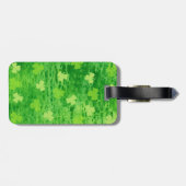 Étiquette À Bagage Shamrock Monogramme - étiquette de bagage personna (Dos horizontal)