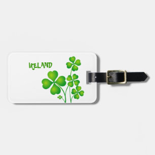 Étiquette À Bagage Shamrock Vert D'Irlande