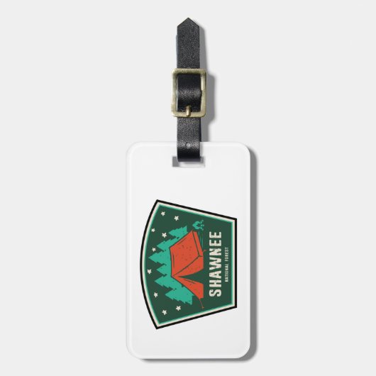 Étiquette À Bagage Shawnee National Forest Camping (Devant Vertical)
