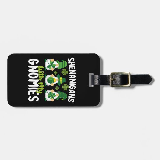 Étiquette À Bagage Shenanigans with My Gnome Gnome St Patrick's Day (Devant horizontal)