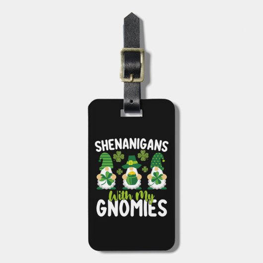 Étiquette À Bagage Shenanigans with My Gnome Gnome St Patrick's Day (Devant Vertical)