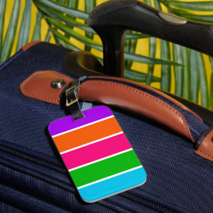 Étiquette À Bagage Sherbet Stripes