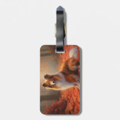 Étiquette À Bagage Shetland Sheepdog en automne Feuilles automne Insp (Dos Vertical)