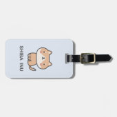 Étiquette À Bagage Shiba Inu (Devant horizontal)