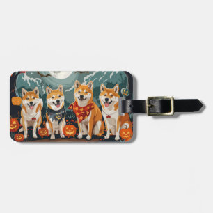 Étiquette À Bagage Shiba Inu Halloween Épouvantable
