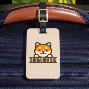 Étiquette À Bagage SHIBA INU SIS - Conception de sœur Shiba Inu migno