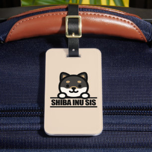Étiquette À Bagage SHIBA INU SIS - Conception de sœur Shiba Inu migno