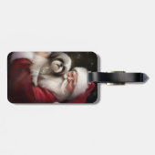 Étiquette À Bagage Shih Tzu Avec Noël Festif Du Père Noël (Dos horizontal)