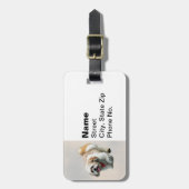 Étiquette À Bagage Shih Tzu Walking (Devant Vertical)