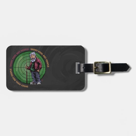 Étiquette À Bagage Shoot Pool Not People (Devant horizontal)