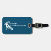 Étiquette À Bagage Shred Copper Harbor Michigan Mountain Biking (Devant horizontal)