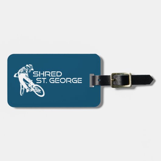Étiquette À Bagage Shred St. George Utah Mountain VTT (Devant horizontal)