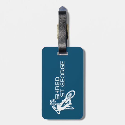 Étiquette À Bagage Shred St. George Utah Mountain VTT (Dos Vertical)