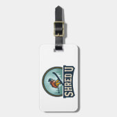 Étiquette À Bagage Shred University Skiing (Devant Vertical)