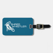 Étiquette À Bagage Shred Whistler British Columbia Mountain Biking (Devant horizontal)