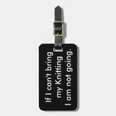 Étiquette À Bagage Si je ne peux pas apporter mon tricot… (Devant Vertical)