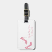 Étiquette À Bagage Si la chaussure adapte le rose (Devant Vertical)